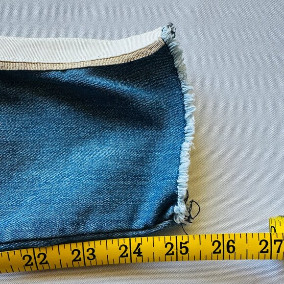 Veronica Beard Jeans Debbie 10" Skinny Women's 26/2 Grotto Tuxedo Stripe Button - Picture 15 of 15